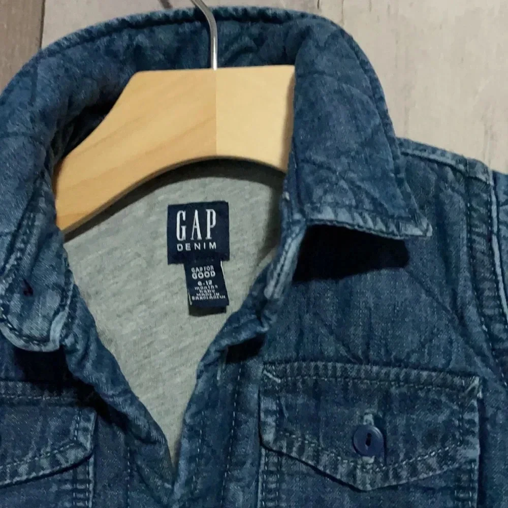 GAP Kids Quilted Denim Shaket Jacket 6-12 months